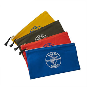 Klein Tools 5140 canvas bag in orange helps quick access to essentials.