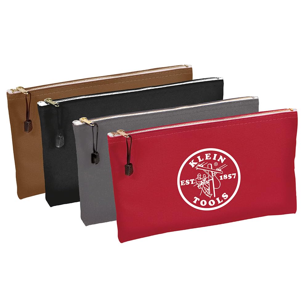 Klein Tools 5141 bag open with tools, organized on-site storage