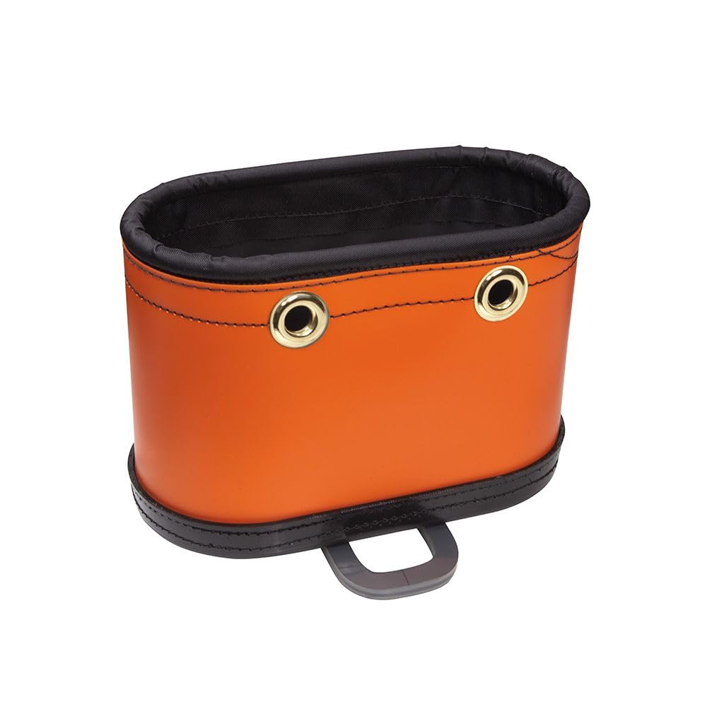 Klein Tools 5144BHB hook holes for optional attachments on the bucket