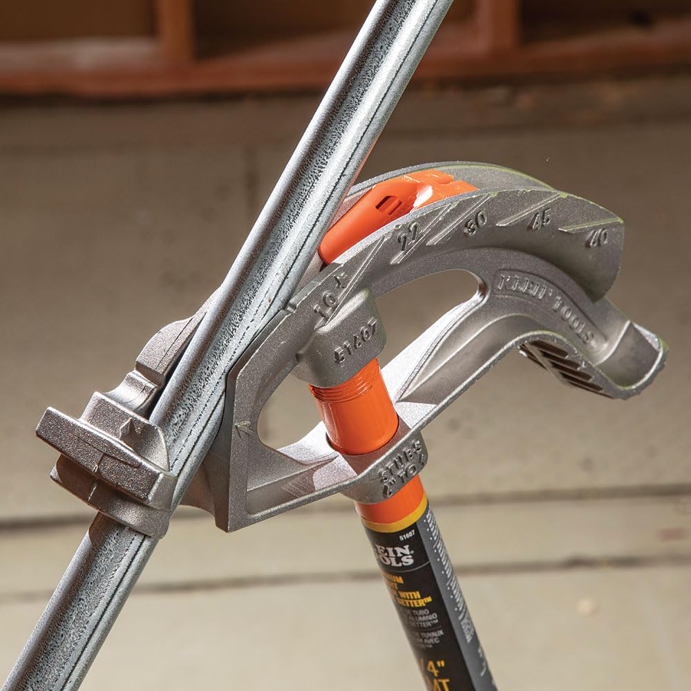 Klein Tools 51606 interior clamp holds conduit securely during cutting