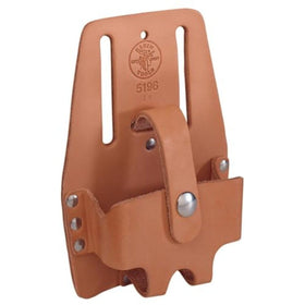 Klein Tools 5196 leather tape-rule holder front view with easy tape access