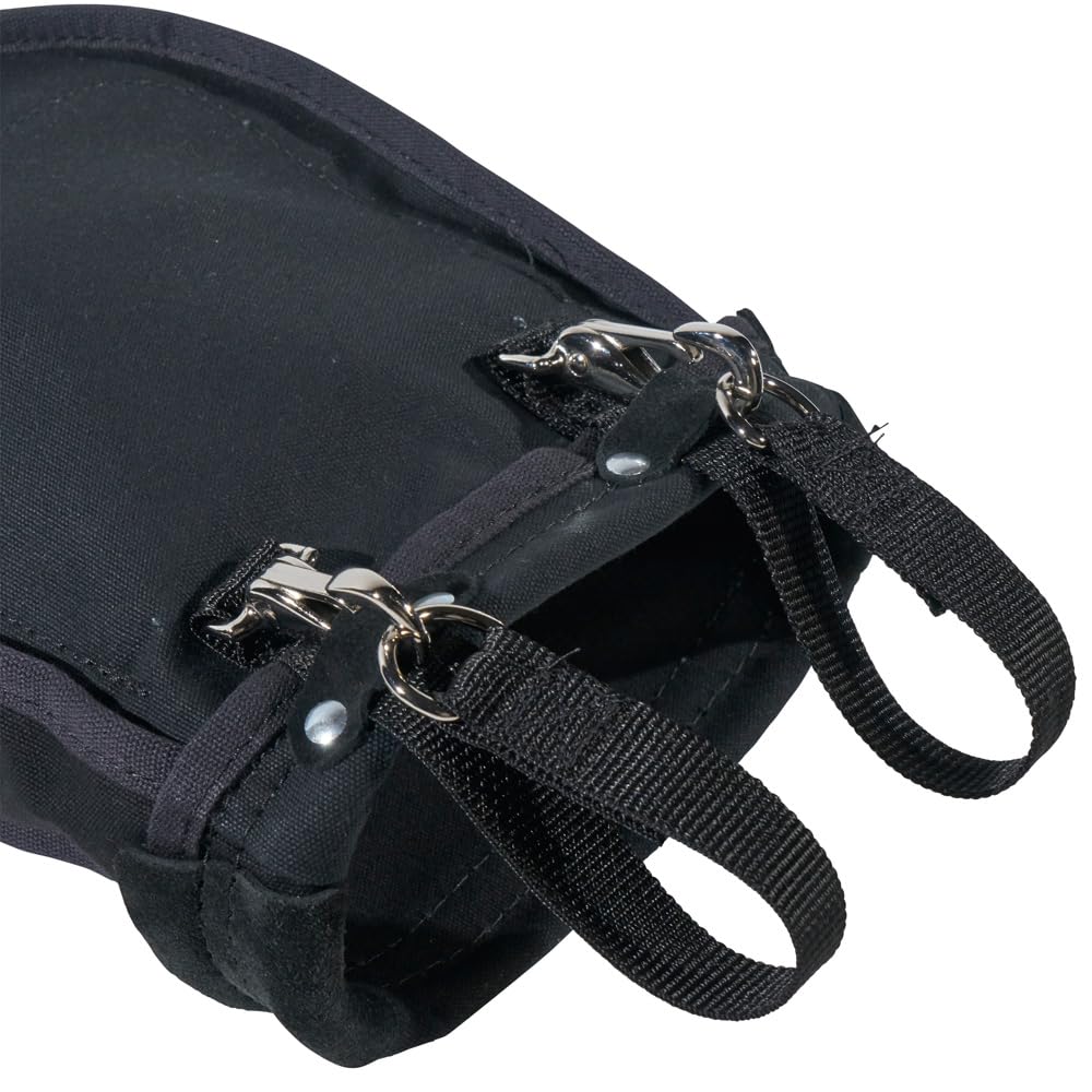 Klein Tools 51A belt snaps attach to belts up to 3 inches for secure carrying.