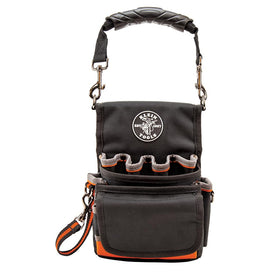 Klein Tools 5242 pouch clip handle and shoulder strap for hands-free carry.
