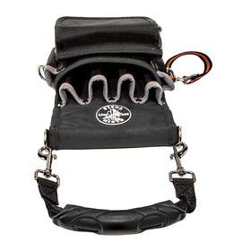 Klein Tools 5242 pouch front pocket and center pocket for small parts.