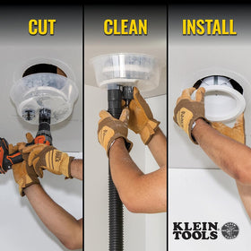 Klein Tools 53710 vacuum port compatible with common hose sizes