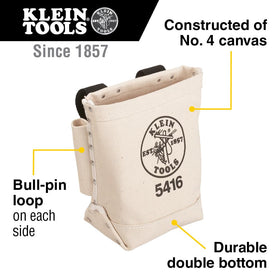Klein Tools 5416 No. 4 canvas bag with a double bottom for rugged durability.