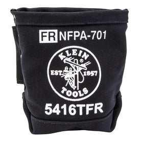 Klein Tools 5416TFR front view shows flame-resistant canvas for rugged job-site storage