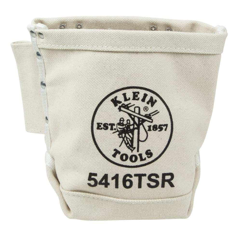 Klein Tools 5416TSR bolt bag at top view keeps pins organized on site.