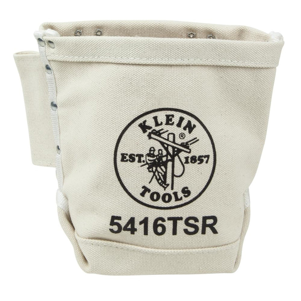 Klein Tools 5416TSR bolt bag at top view keeps pins organized on site.