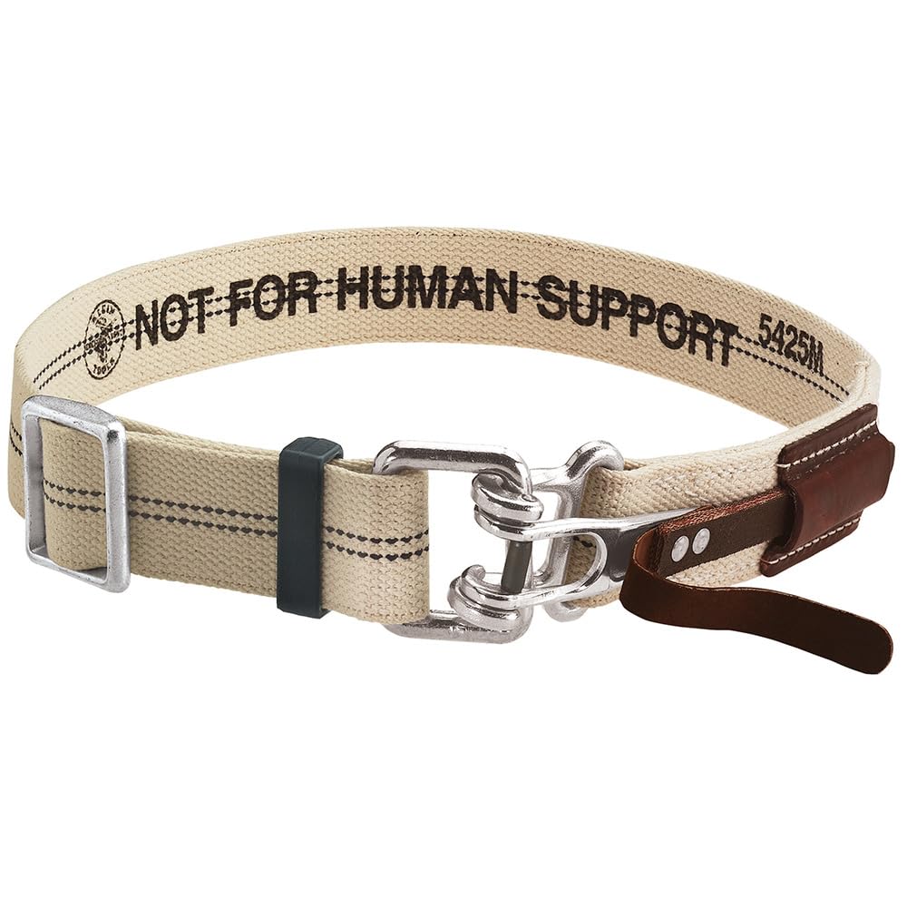 Klein Tools 5425M tool belt overview showing durable cotton-polyester fabric for all-day comfort.