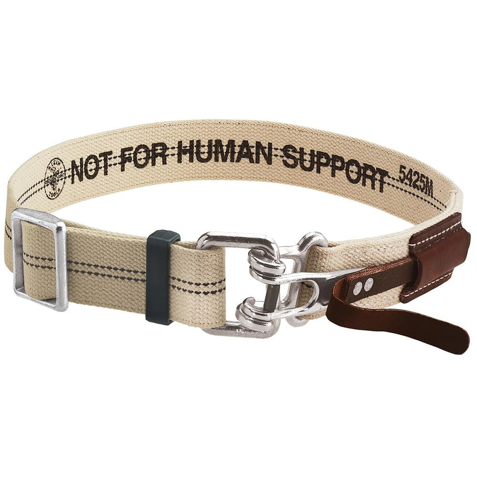 Klein Tools 5425M tool belt overview showing durable cotton-polyester fabric for all-day comfort.
