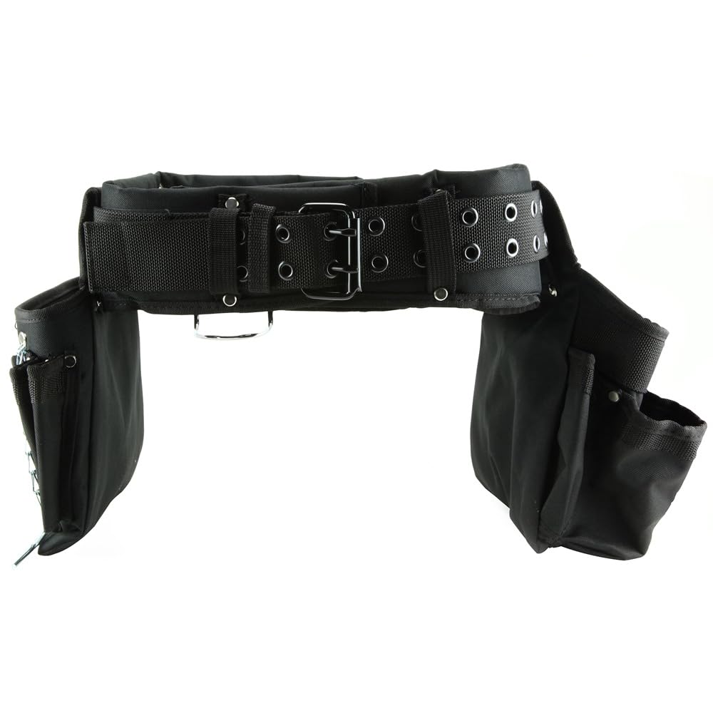 Klein Tools 55298H belt with open pouches for easy on-site access.