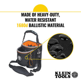 Klein Tools 55419SP-14 tool bag interior pockets keep parts organized