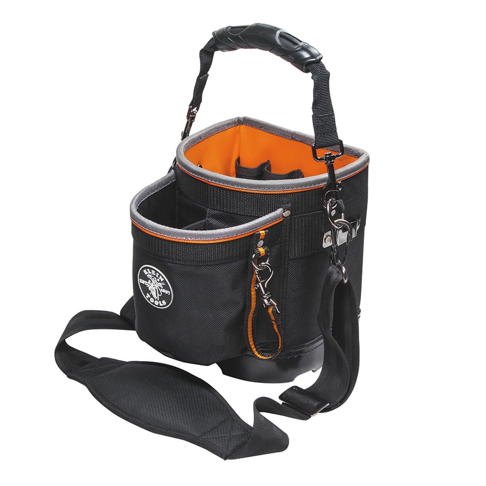 Klein Tools 55419SP-14 tool bag open for organized storage of long screwdrivers