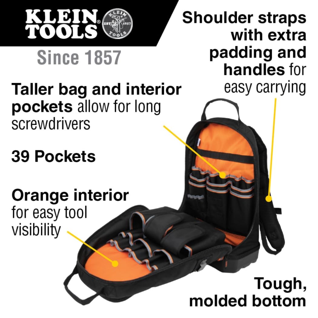 Klein Tools 55421BP-14 small parts zipper pouch keeps bits organized