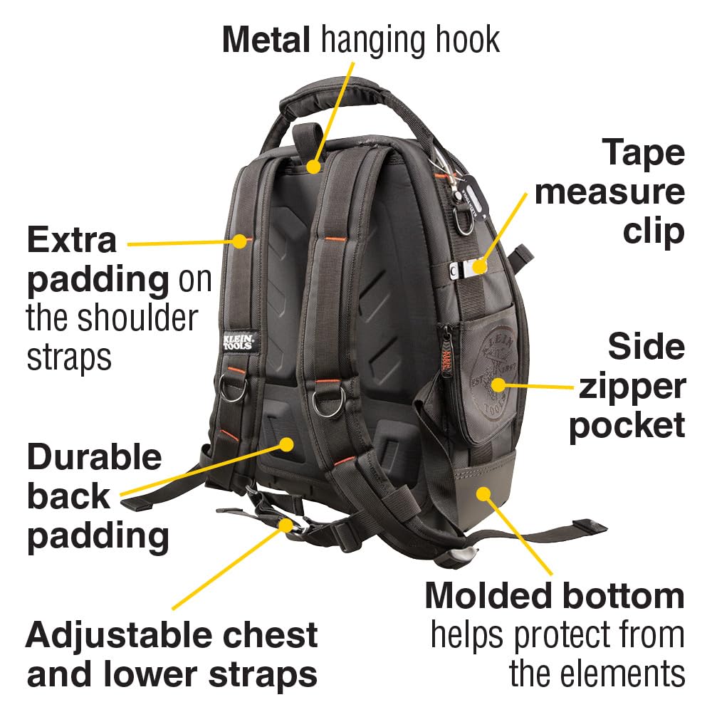 Klein Tools 55485 reinforced handle with aircraft cable for durable transport.