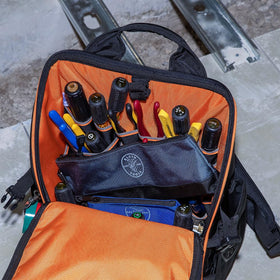 Klein Tools 55559 2-inch gusset bottom increases capacity and organization.