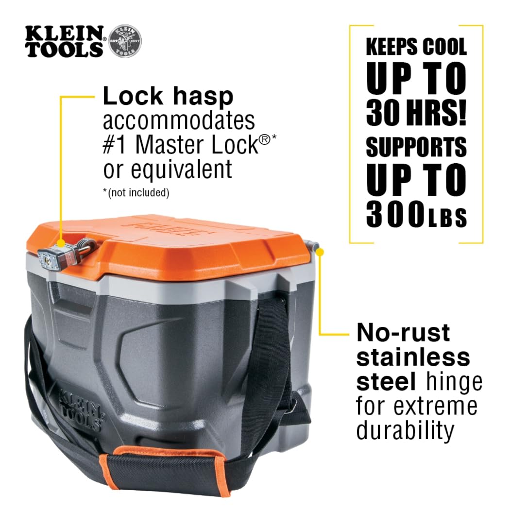 Klein Tools 55600 seat supports up to 300 pounds on site.