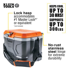 Klein Tools 55600 seat supports up to 300 pounds on site.