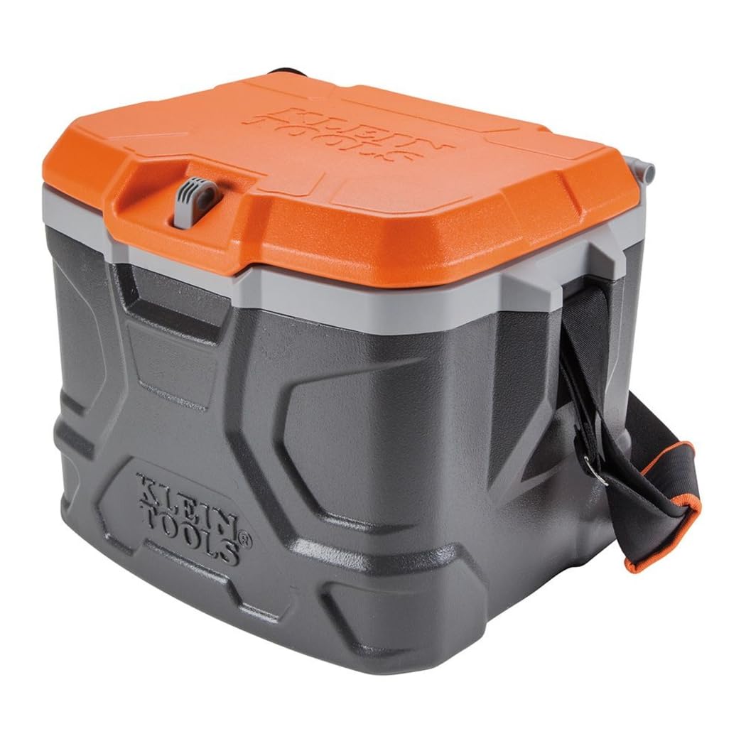 Klein Tools 55600 work cooler exterior keeps gear organized for the jobsite.