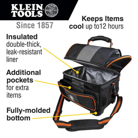 Klein Tools 55601 upper doghouse compartment keeps items from getting squished on the go.