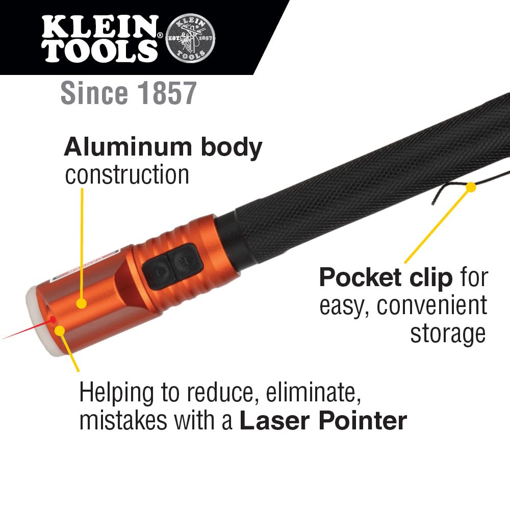 Klein Tools 56026R aluminum body delivers rugged durability on site.