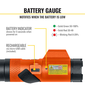 Klein Tools 56040 magnetic end cap enabling hands-free illumination