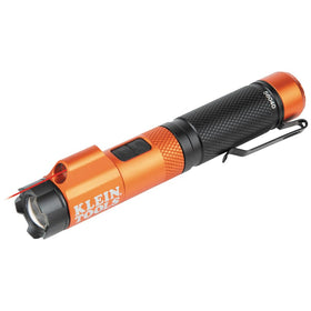 Klein Tools 56040 flashlight front view showing magnetic grip for hands-free use
