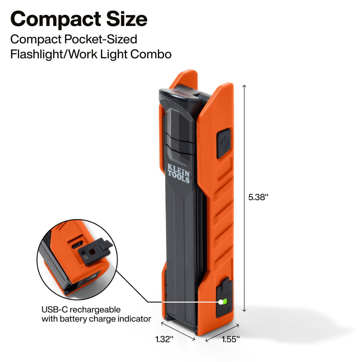 Klein Tools 56073 IP54 rating adds dust and splash resistance for job sites.