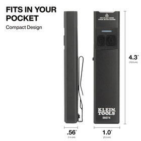 Klein Tools 56074 EDC flashlight dual-clip design supports hats or pockets.