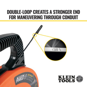 Klein Tools 56333 multi-position-handle enables firm grip during pull or rewind.