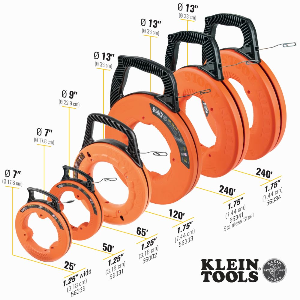 Klein Tools 56333 payout-angle-optimized-case facilitates smoother tape payout.