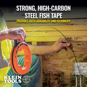Laser-etched markings every foot for precise conduit depth measurement.