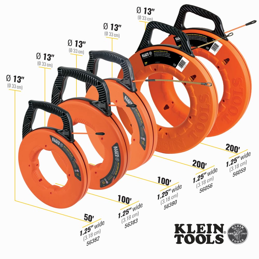 Klein Tools 56383 optimized housing reduces payout effort during pull.
