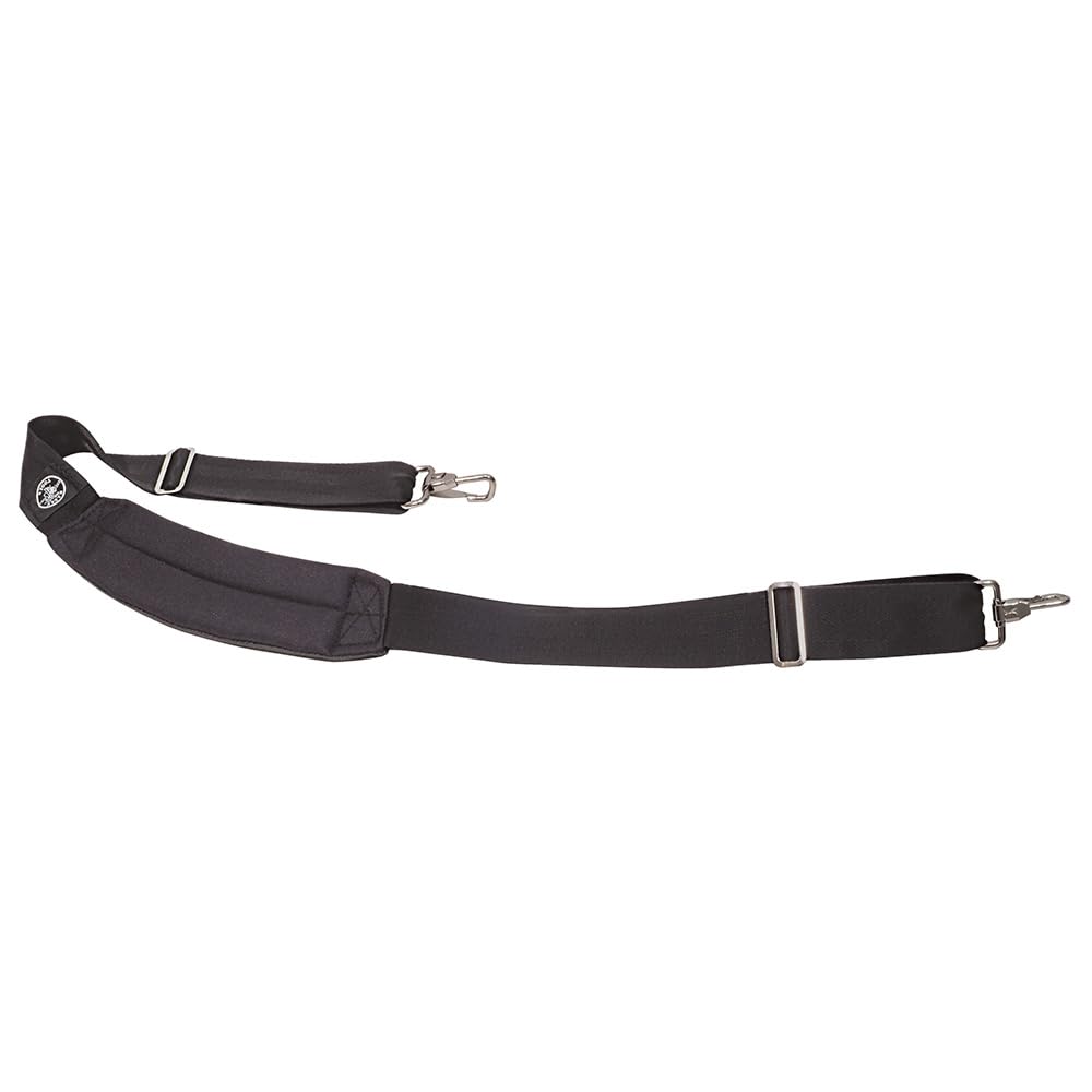Klein Tools 58889 padded shoulder strap for canvas bags offers comfortable all-day wear with dual-end adjustability.