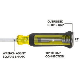 Klein Tools 60012DD cushion grip handle provides secure, slip-resistant grip.