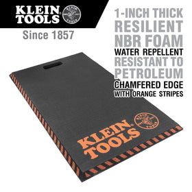 Klein Tools 60136 kneeling pad side angle demonstrates large size for easy movement