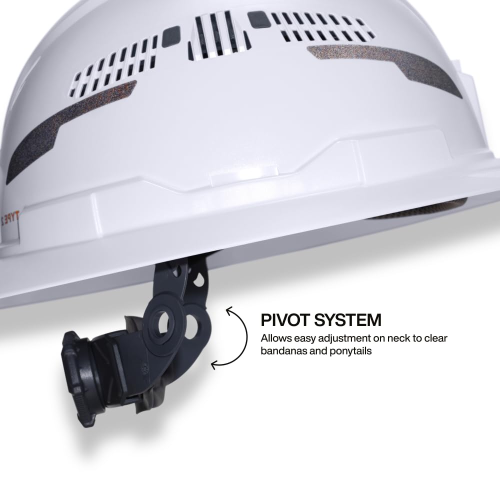 Klein Tools 60407T2RL chin strap stabilizes the helmet during active work.