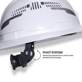 Klein Tools 60407T2RL chin strap stabilizes the helmet during active work.