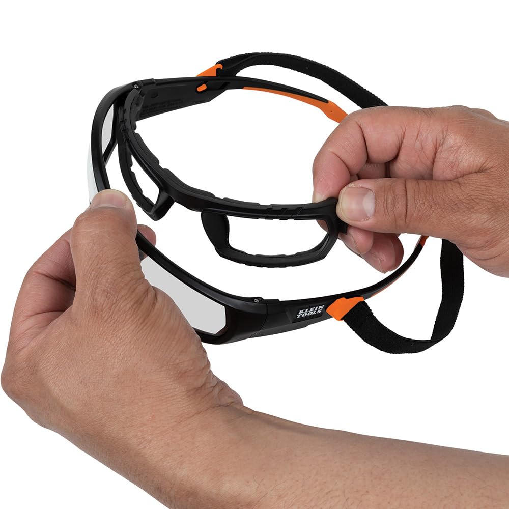 Klein Tools 60470 safety glasses ideal for dusty workshops and construction projects.