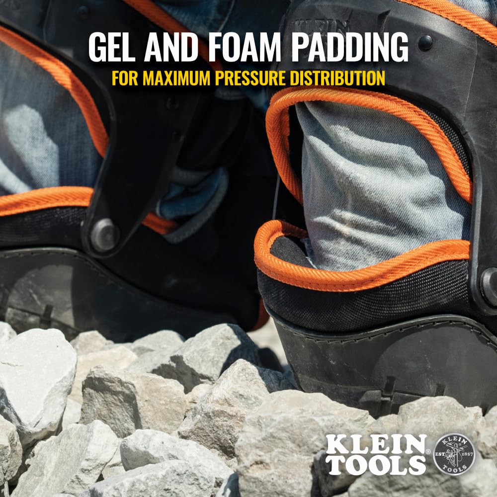 Klein Tools 60491 knee pad large surface for stability during kneeling.