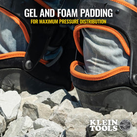 Klein Tools 60491 knee pad large surface for stability during kneeling.