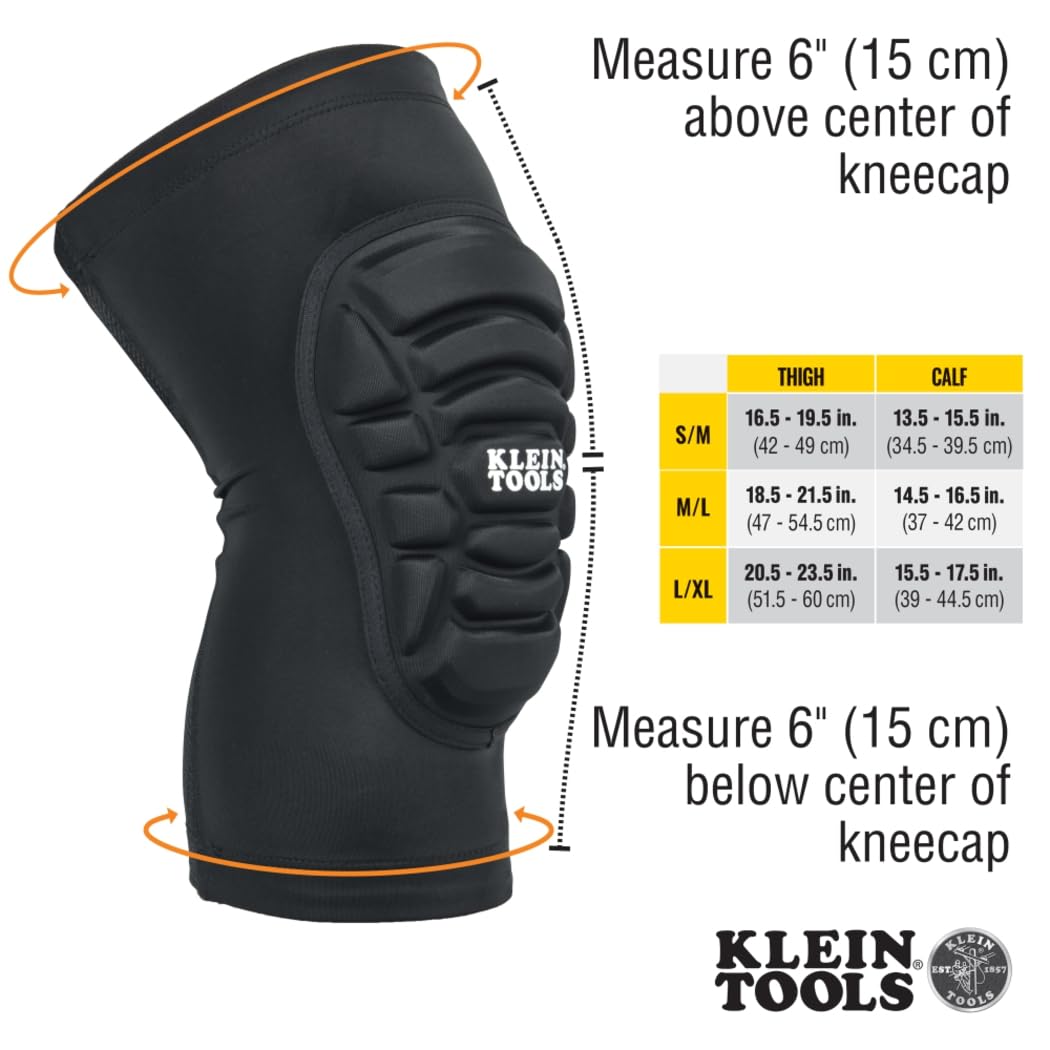 Klein Tools 60492 EVA knee pad contours for a seamless fit.