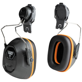 Klein Tools 60502 earmuffs with full-brim attachment for construction comfort
