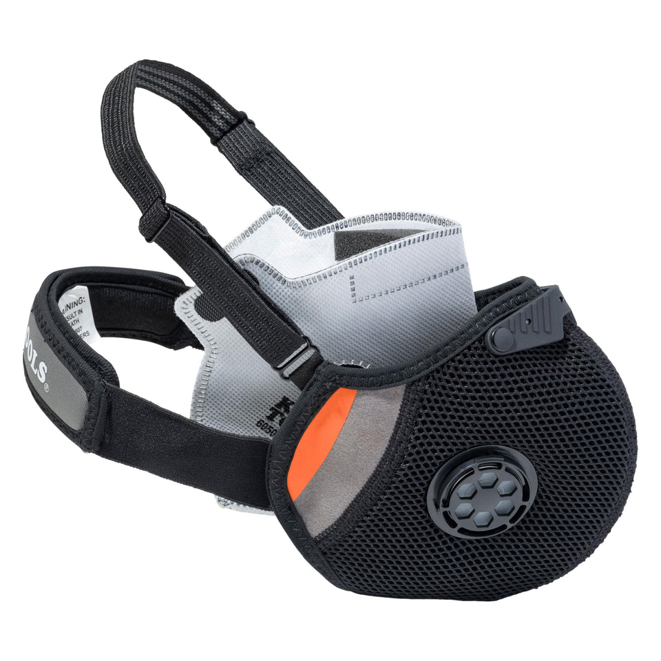 Klein Tools 60506 mask with replaceable filter for reusable N95 protection at work.