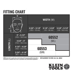 Push-in quick fit check on Klein Tools 60552 respirator