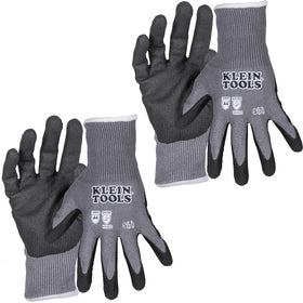 Klein Tools 60587 knit-dipped gloves for precise grip and dexterity.