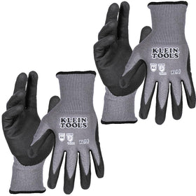 Klein Tools 60590 knit dipped gloves with nitrile grip for dry and oily surfaces