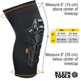 Klein Tools 60611 knee pads with breathable mesh back for comfort.