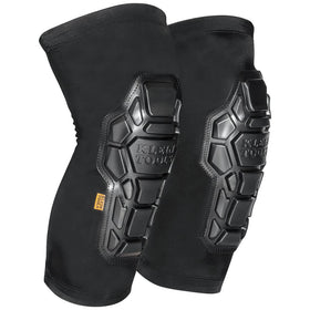 Klein Tools 60611 knee pads shown in compact design for tight spaces.